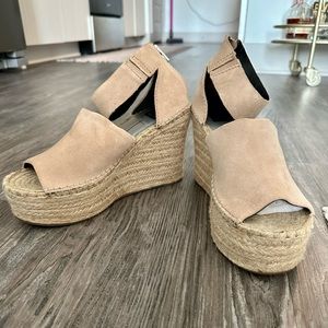 Dolce Vita Suede Espadrille Wedge Sandals